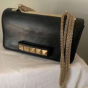 Valentino Rockstud Black Leather Crossbody Bag